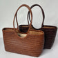Kathy - Leather Woven Tote Bag - Samberule