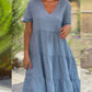 Julie - Tiered V-Neck Dress - Samberule