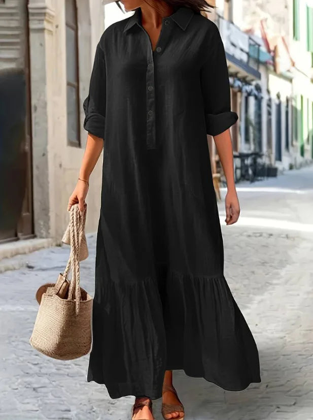 Laura - Tiered Shirt Maxi Dress - Samberule