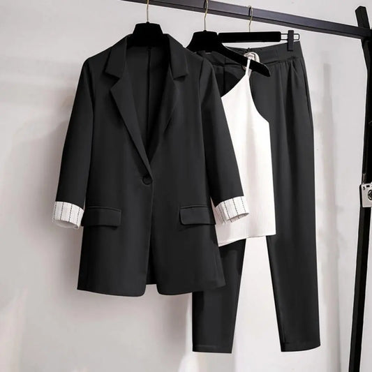 Joanna | Women’s Chic Coordinated Blazer Pants And Top - Samberule