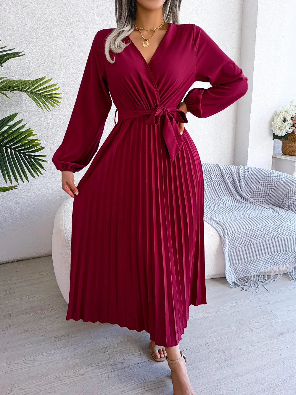 Ellie - V-Neck Maxi Dress - Samberule