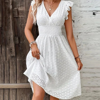 Lily - V-Neck Summer Dress - Samberule