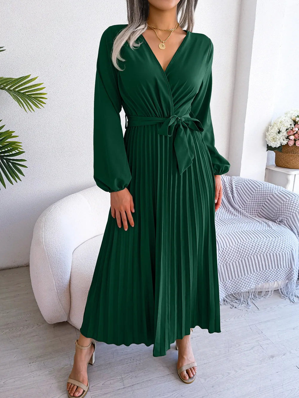 Ellie - V-Neck Maxi Dress - Samberule
