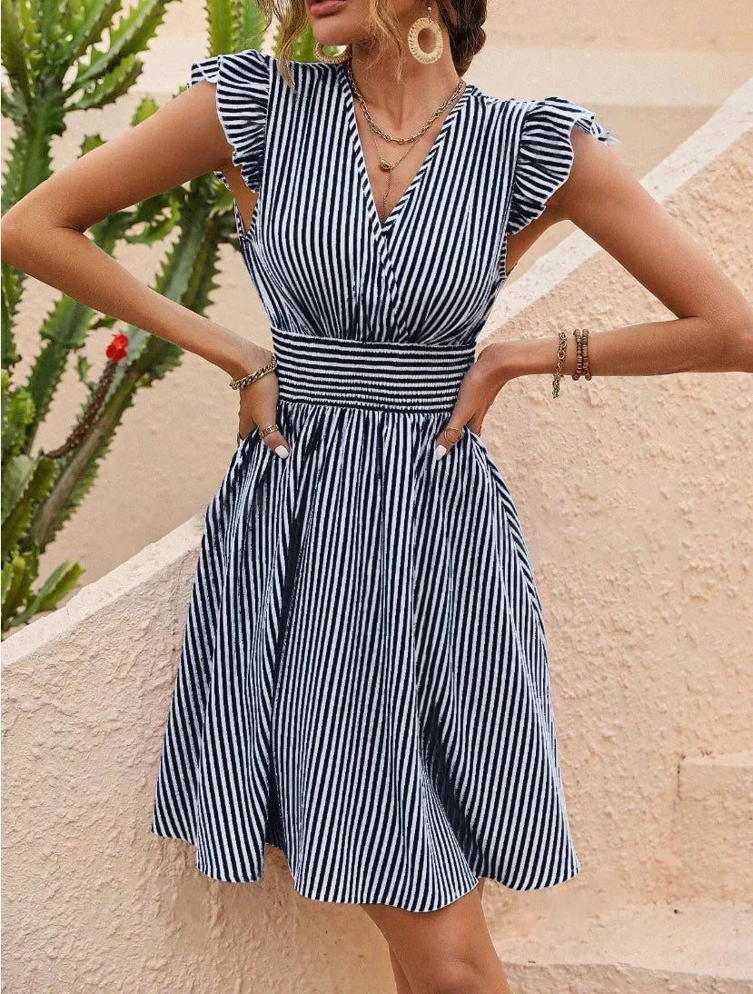 Arya - Striped Summer Dress - Samberule