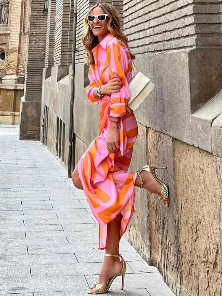 Amy - Printed Wrap Dress - Samberule