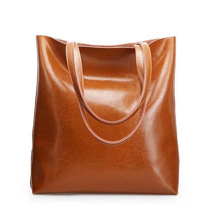 Holly - Leather Structured Tote Bag - Samberule