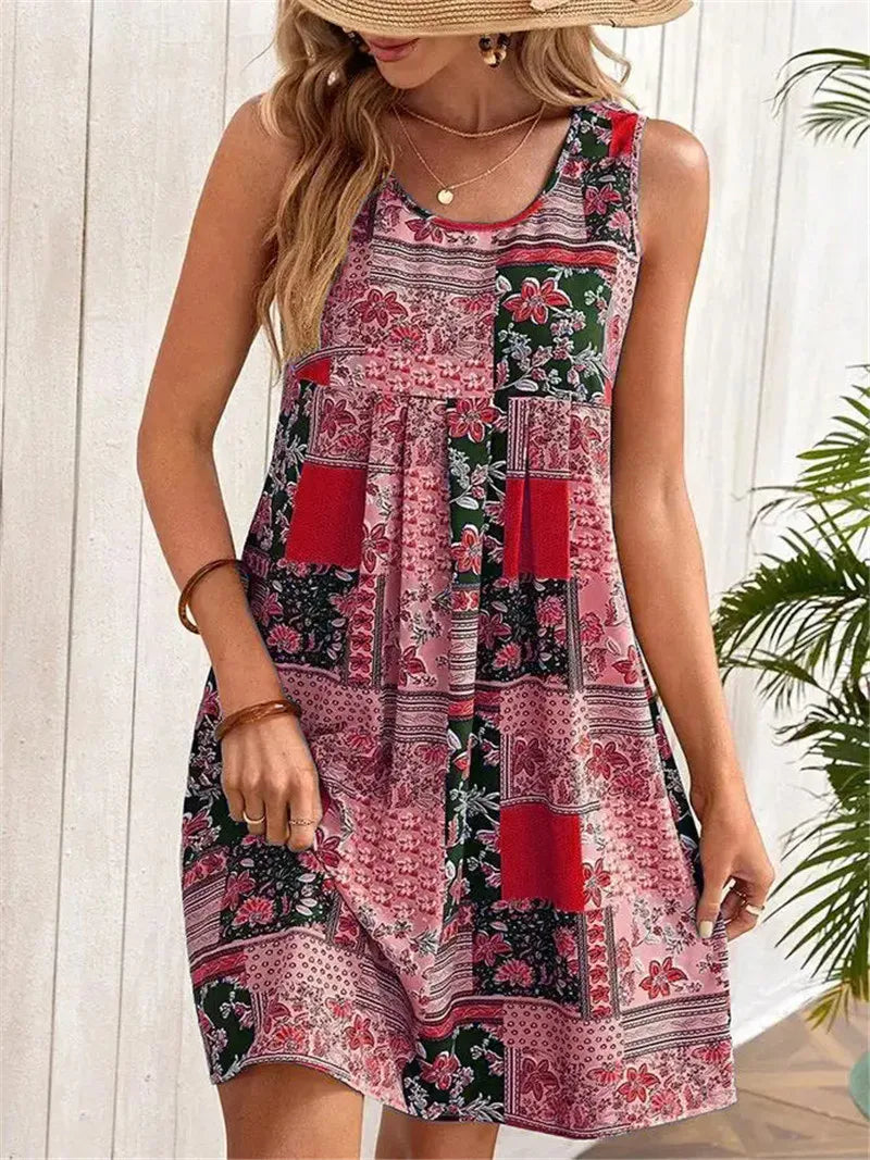 Gail - Sleeveless A-Line Dress - Samberule