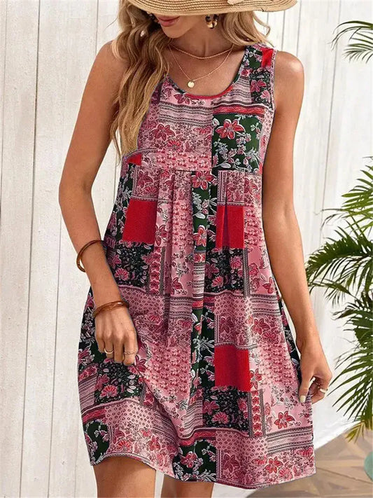 Gail - Sleeveless A-Line Dress - Samberule