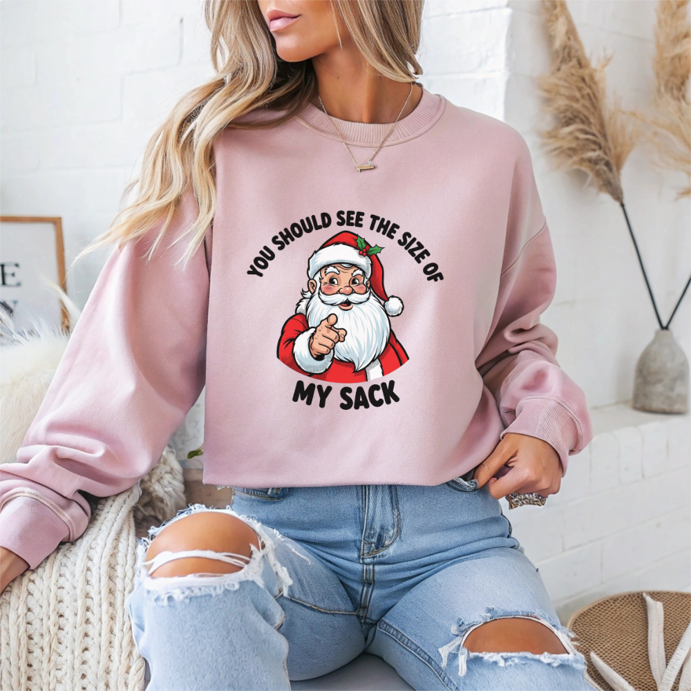 You Should See The Size Of My Sack Christmas Crewneck Sweatshirt - Samberule