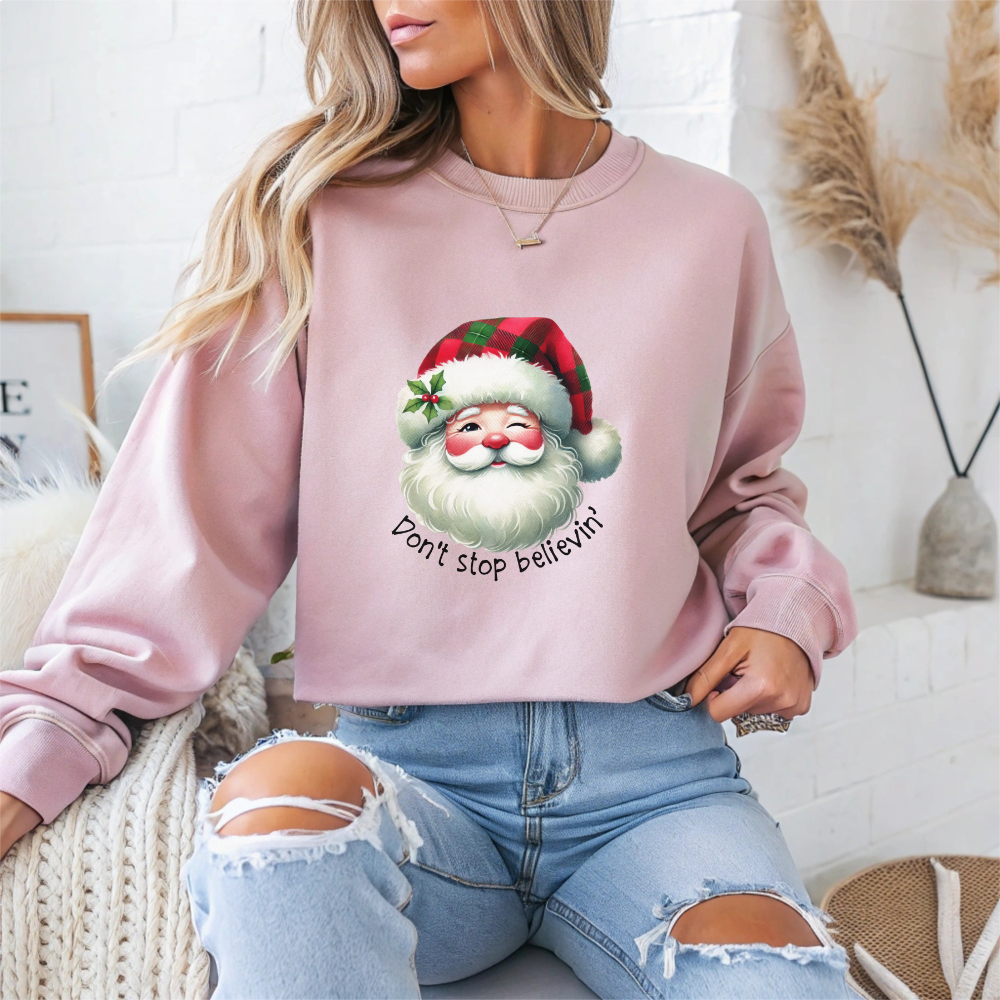 Stop Believin' Christmas Crewneck Sweatshirt - Samberule