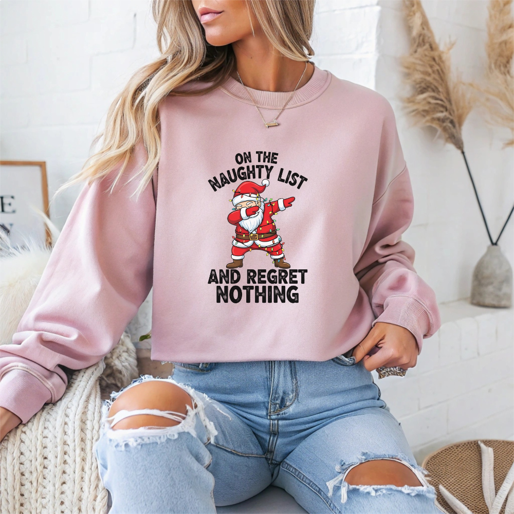 On The Naughty List Christmas Crewneck Sweatshirt - Samberule