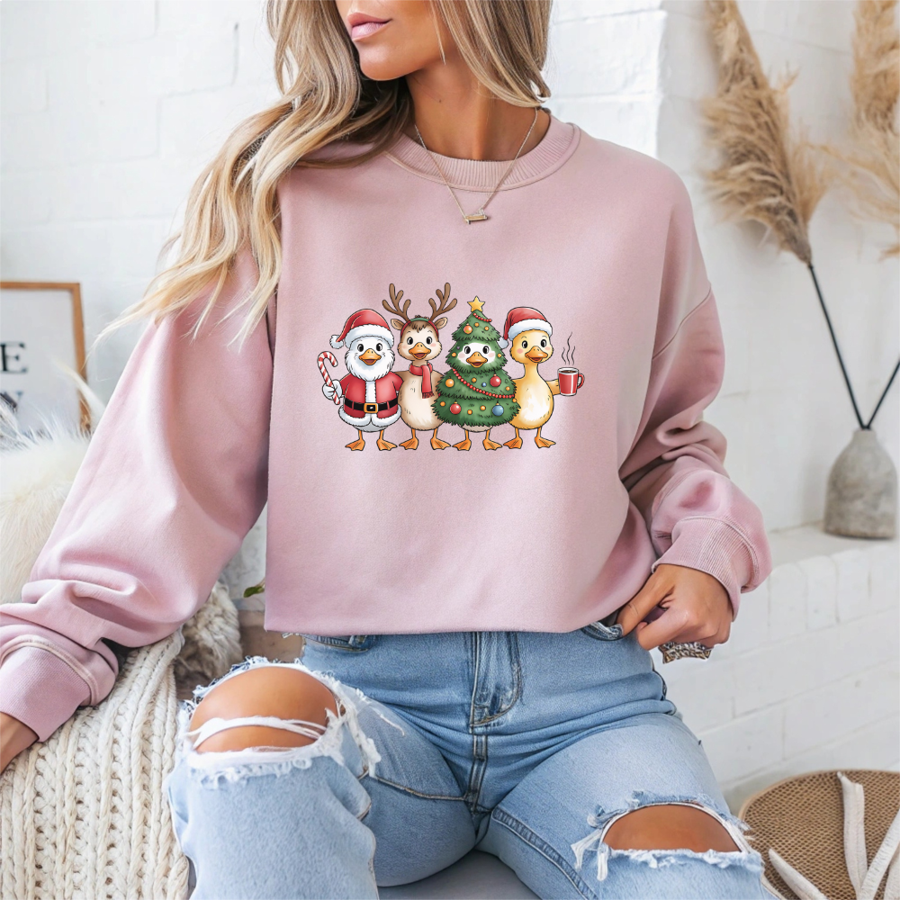Festive Duck Christmas Crewneck Sweatshirt - Samberule
