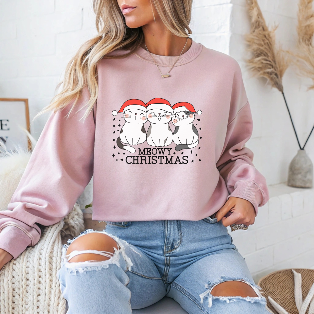 Meowy Christmas Crewneck Sweatshirt - Samberule