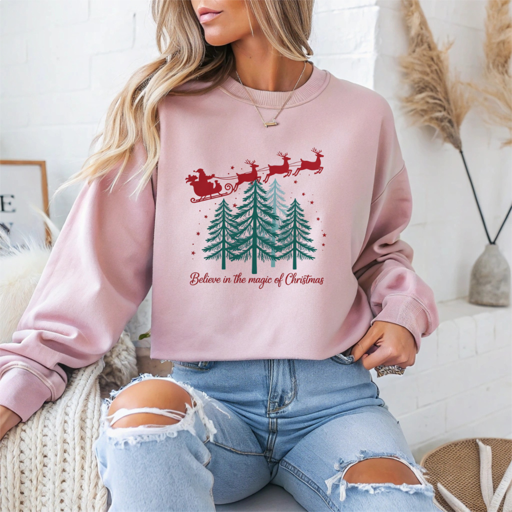 Believe In The Magic Of Christmas Crewneck Sweatshirt - Samberule
