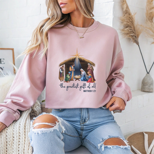The Greatest Gift Of All Christmas Crewneck Sweatshirt - Samberule
