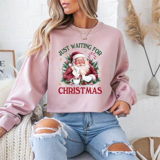 Just Waiting for Christmas Crewneck Sweatshirt