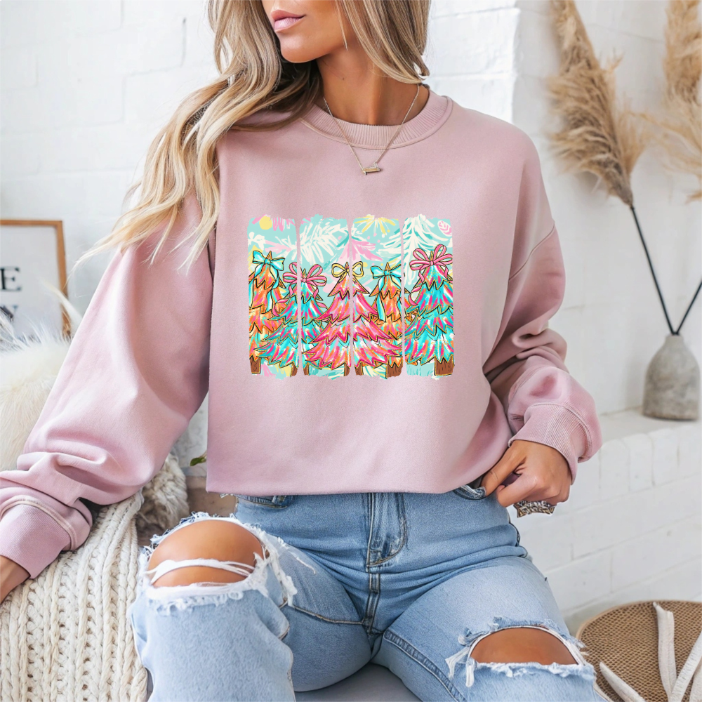 Vibrant Holiday Christmas Crewneck Sweatshirt