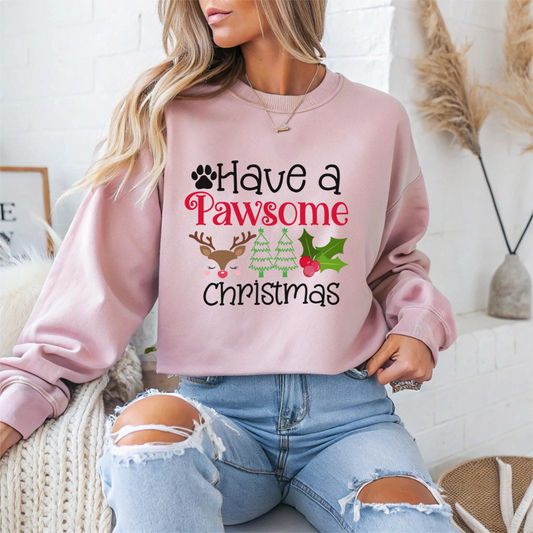 Have a Pawsome Christmas Crewneck Sweatshirt