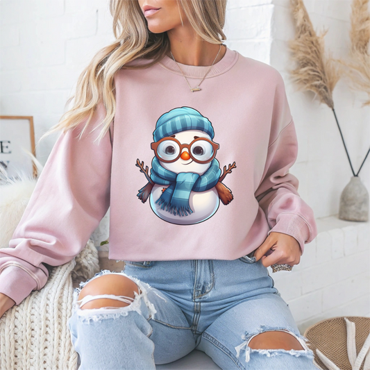 Cute Snowman Christmas Crewneck Sweatshirt