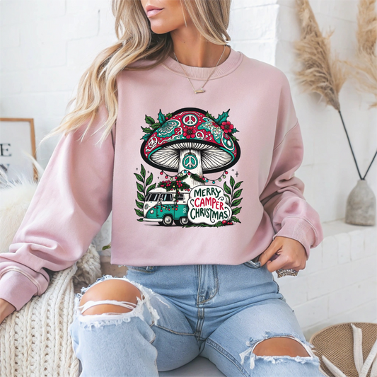 Merry Camper Christmas Crewneck Sweatshirt