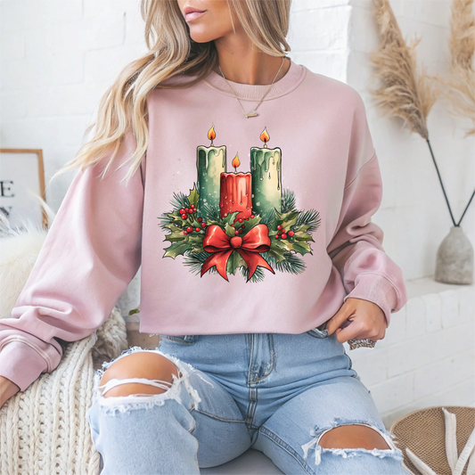 Holiday Candle Christmas Crewneck Sweatshirt