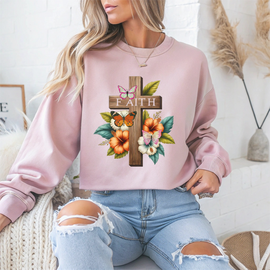 Floral Faith Crewneck Sweatshirt