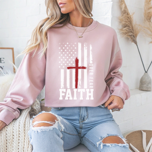 Faith Over Fear Faith Crewneck Sweatshirt