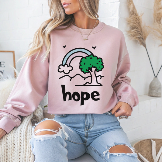 Rainbow Hope Faith Crewneck Sweatshirt