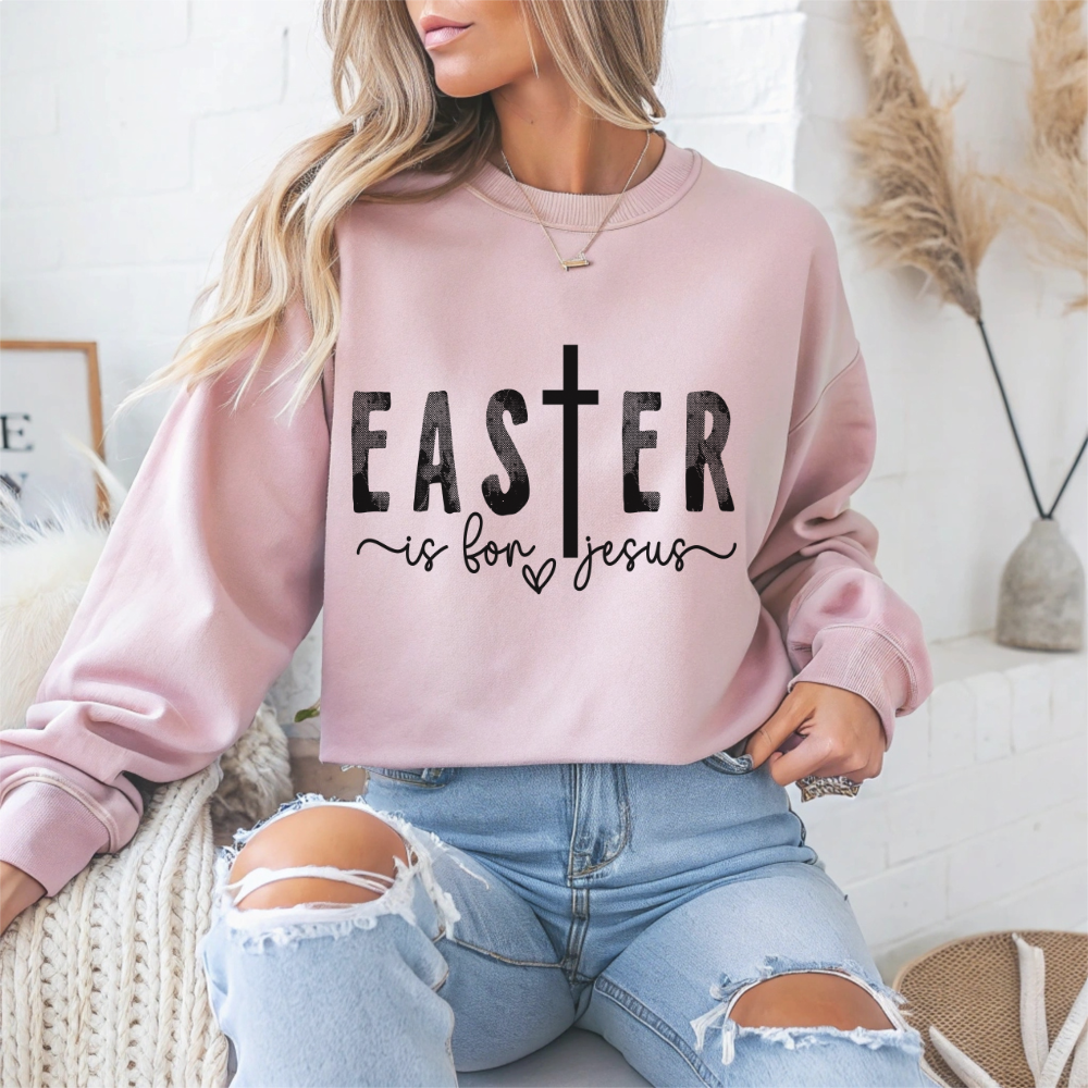 Easter Is for Jesus Faith Crewneck Sweatshirt