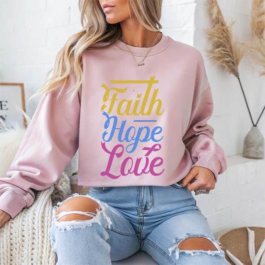 "Faith Hope Love" Faith Crewneck Sweatshirt