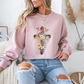 Floral Cross Faith Crewneck Sweatshirt