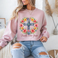 "Faith Over Fear Floral" Faith Crewneck Sweatshirt