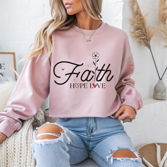 "Faith Hope Love" Faith Crewneck Sweatshirt