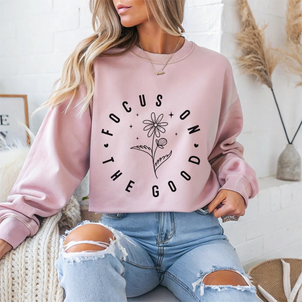 Focus on the Good Mental Health Crewneck Sweatshirt