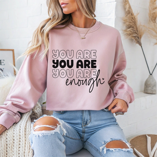 You Are Enough Mental Health Crewneck Sweatshirt