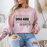 You Are Enough Mental Health Crewneck Sweatshirt