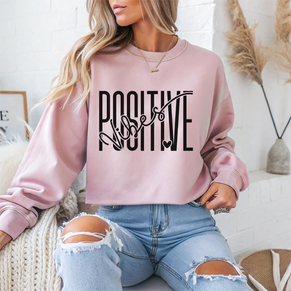 Positive Vibes Mental Health Crewneck Sweatshirt