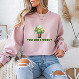 You Are Worthy Mental Health Crewneck Sweatshirt
