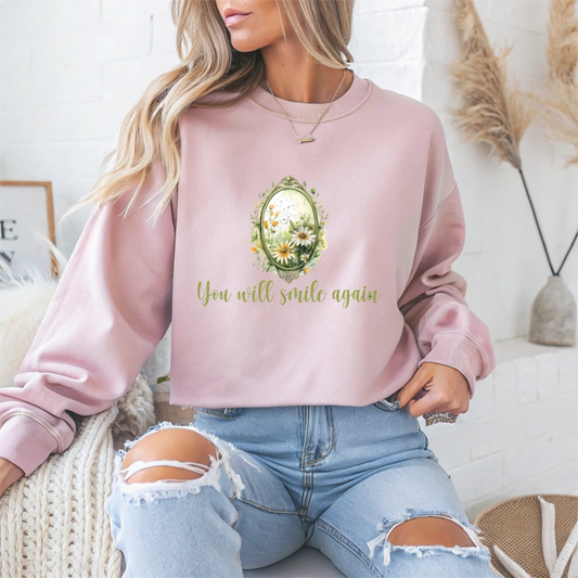 "You Will Smile Again" Mental Health Crewneck Sweatshirt
