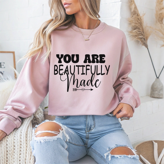 You Are Beautifully Made Mental Health Crewneck Sweatshirt