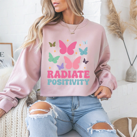 Radiate Positivity Mental Health Crewneck Sweatshirt