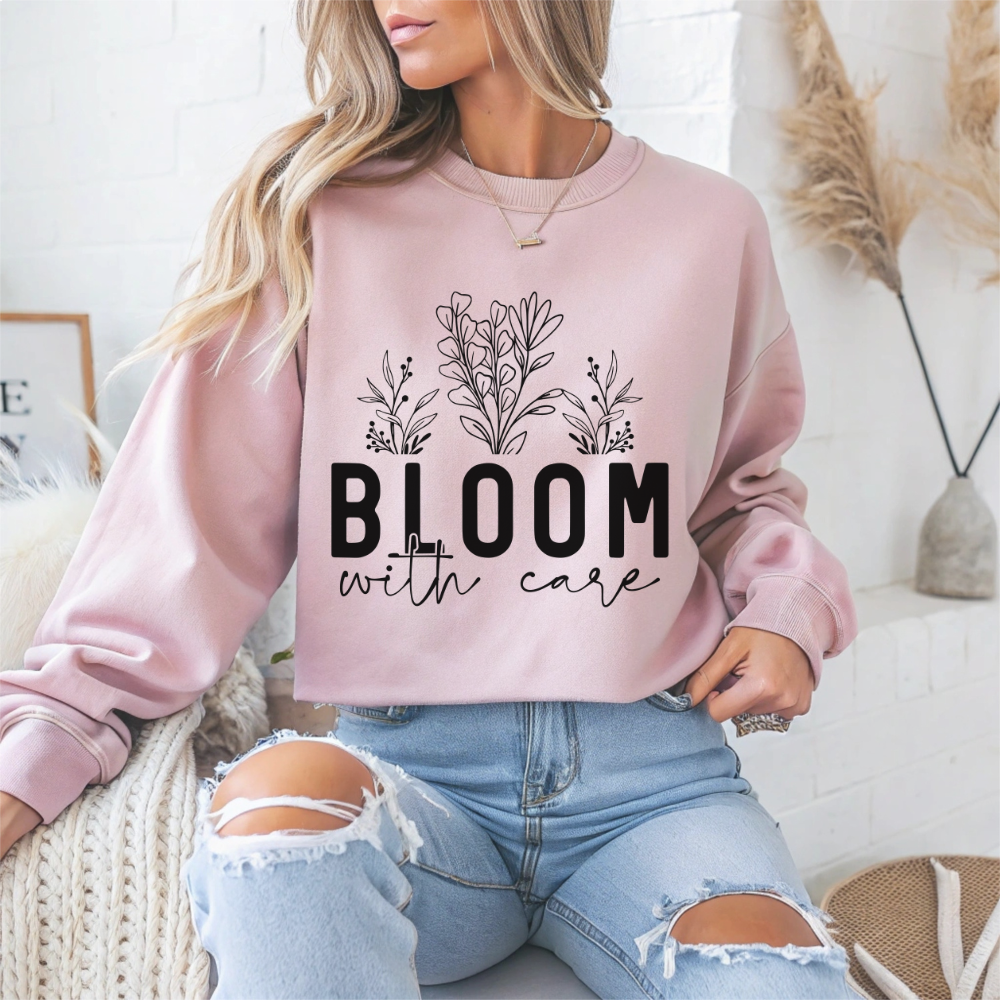 Bloom with Care Mental Health Crewneck Sweatshirt