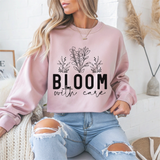 Bloom with Care Mental Health Crewneck Sweatshirt