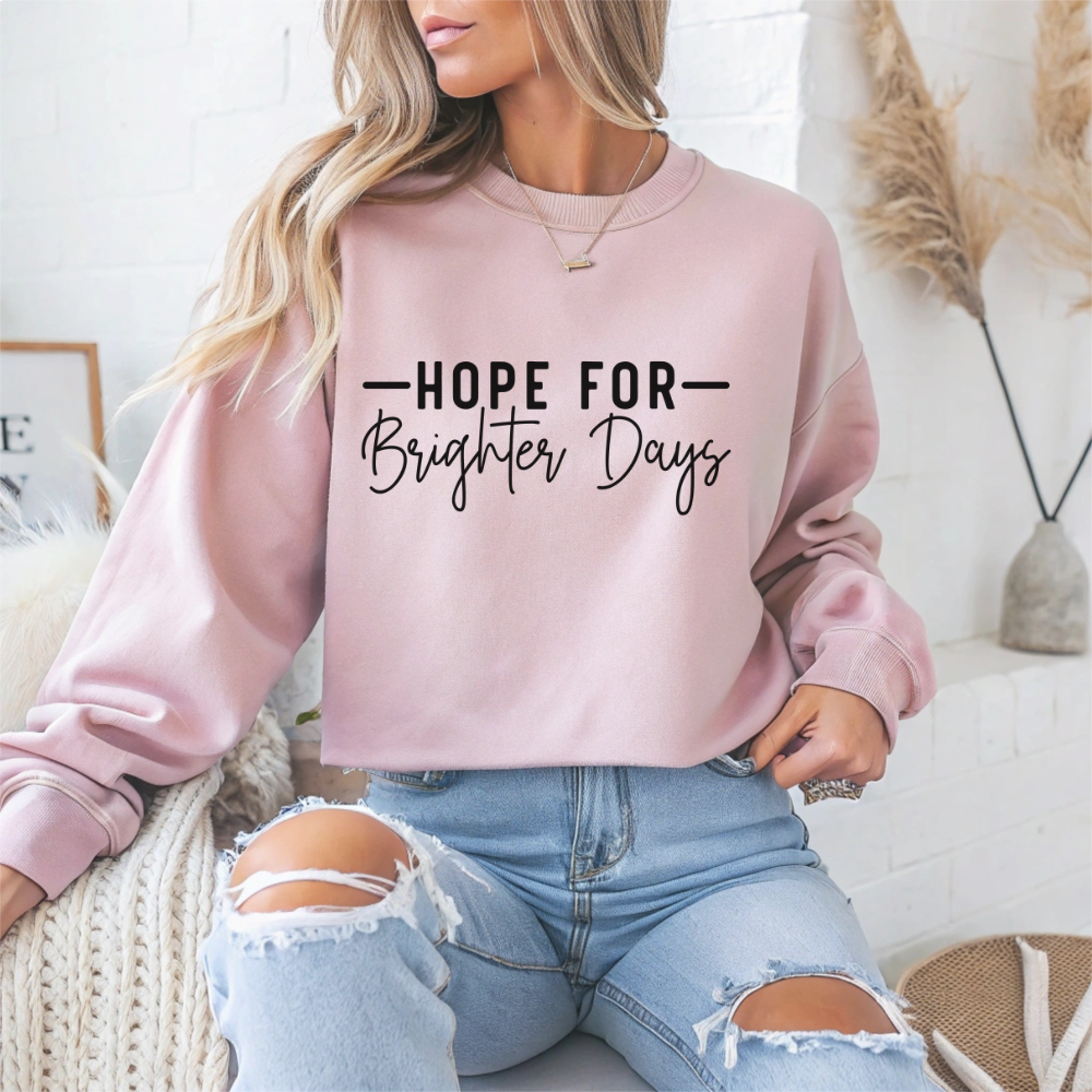Hope for Brighter Days Mental Health Crewneck Sweatshirt
