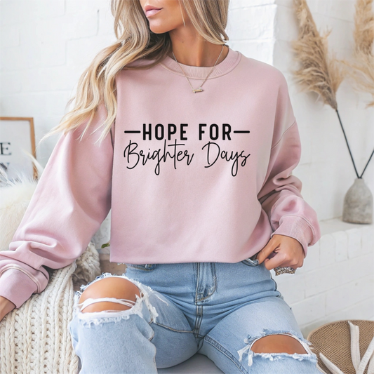 Hope for Brighter Days Mental Health Crewneck Sweatshirt