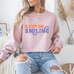 Keep On Smiling Motivational Crewneck Sweatshirt