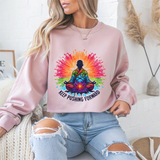 Keep Pushing Forward Motivational Crewneck Sweatshirt