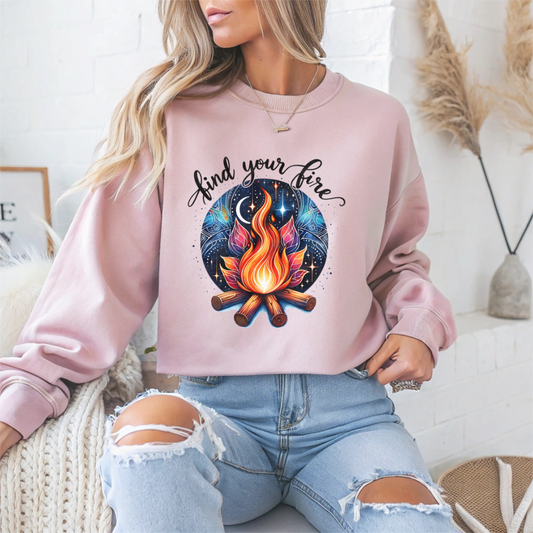 Find Your Fire Motivational Crewneck Sweatshirt