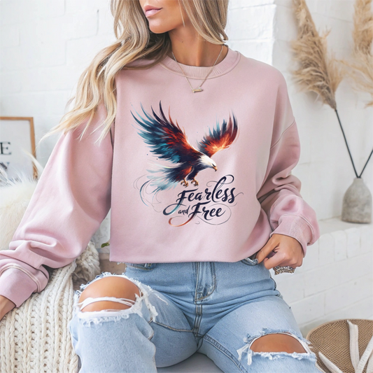 Fearless and Free Motivational Crewneck Sweatshirt