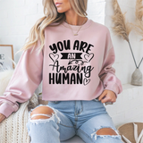 You Are an Amazing Human Motivational Crewneck Sweatshirt